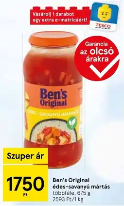 Tesco Ben's Original édes-savanyú mártás ajánlat