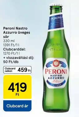Tesco Peroni Nastro Azzurro üveges sör ajánlat