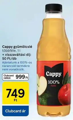 Tesco Cappy gyümölcslé ajánlat