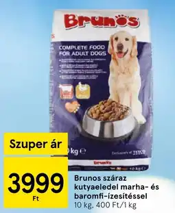 Tesco Brunos száraz kutyaeledel marha- és baromfi-ízesítéssel ajánlat