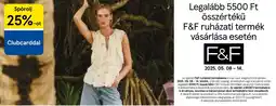 Tesco F&F ruházati ajánlat