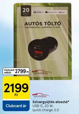 Tesco AstoneMiller Szivargyújtós elosztó ajánlat