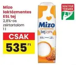 Spar Mizo laktózmentes ESL tej ajánlat