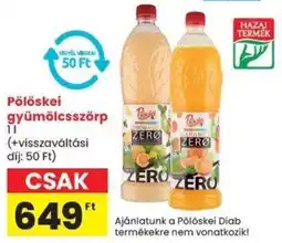 Spar Pölöskei gyümölcsszörp ajánlat