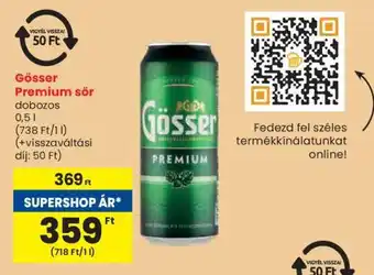 Spar Gösser Premium sör ajánlat