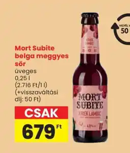 Spar MORT SUBITE Belga meggyes sör ajánlat