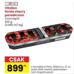 Spar Market Vitalion fürtös cherry paradicsom ajánlat