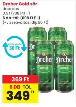 Spar Market Dreher Gold sör ajánlat