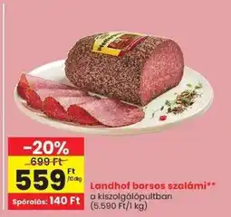 Spar Landhof borsos szalámi ajánlat