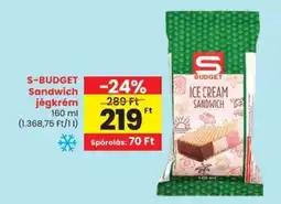 Spar S-BUDGET Sandwich jégkrém ajánlat
