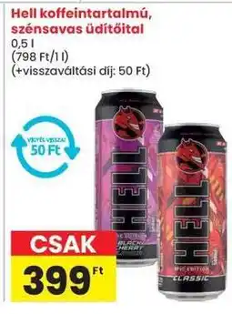 Spar Hell koffeintartalmú, szénsavas üdítőital ajánlat