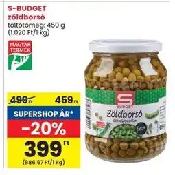 Spar S-BUDGET zöldborsó ajánlat