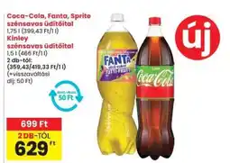 Spar Coca-Cola, Fanta, Sprite, Kinley szénsavas üdítőital ajánlat