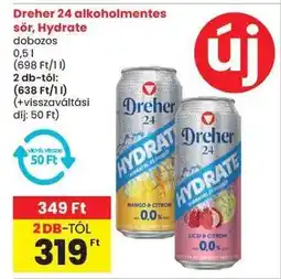 Spar Dreher 24 alkoholmentes sör, Hydrate ajánlat