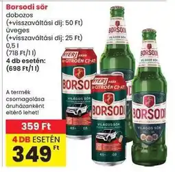 Spar Borsodi sör ajánlat