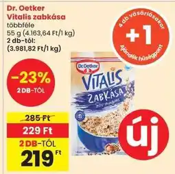 Spar DR OETKER Vitalis zabkása ajánlat