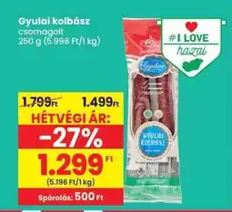 Spar Gyulai kolbász ajánlat
