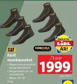 Lidl Férfi munkás zokni ajánlat