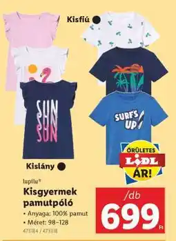 Lidl Kisgyermek pamutpóló ajánlat
