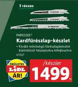 Lidl PARKSIDE Kardfűrészlap-készlet ajánlat