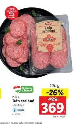 Lidl Pikok Dán szalámi ajánlat