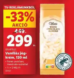 Lidl Gelatelli Vaníliás jégkrém, 120 ml ajánlat