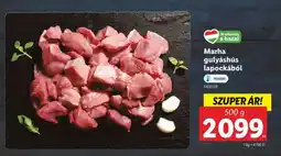 Lidl Marha gulyáshús lapockából ajánlat