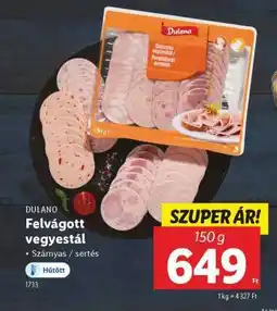Lidl DULANO Felvágott vegyestál ajánlat