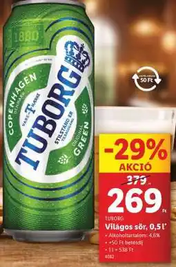 Lidl TUBORG ajánlat
