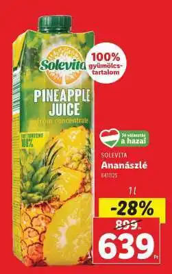 Lidl SOLEVITA Ananászlé ajánlat