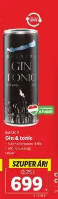 Lidl Balaton Gin & tonic ajánlat