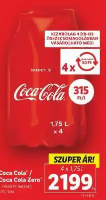 Lidl Coca Cola / Coca Cola Zero ajánlat