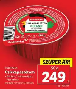 Lidl Podravka Csirkepástétom ajánlat