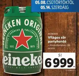 Lidl HEINEKEN Világos sör partyhordó ajánlat