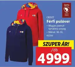 Lidl CRIVIT Férfi pulóver ajánlat