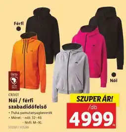 Lidl Női / férfi szabadidőfelső ajánlat