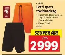 Lidl CRIVIT Férfi sport rövidnadrág ajánlat