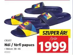 Lidl Női / férfi papucs ajánlat
