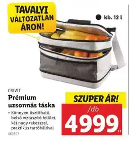 Lidl Prémium uzsonnás táska ajánlat