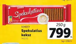 Lidl SONDEY Spekulatius keksz ajánlat
