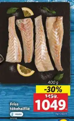 Lidl Friss tőkehalfilé ajánlat