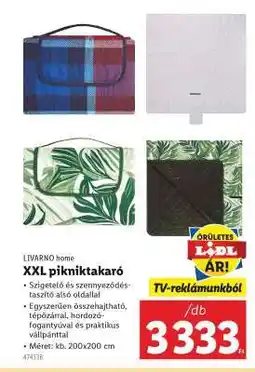 Lidl XXL pikniktakaró ajánlat