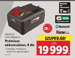 Lidl PARKSIDE PERFORMANCE Prémium akkumulátor, 8 Ah ajánlat