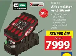 Lidl PARKSIDE Akkumulátor és töltőszett ajánlat