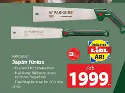 Lidl PARKSIDE Japán fűrész ajánlat