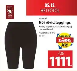 Lidl esmara Női rövid leggings ajánlat