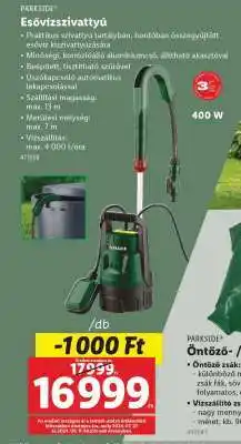 Lidl PARKSIDE Esővízszivattyú ajánlat