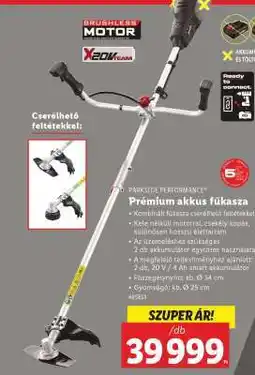 Lidl PARKSIDE PERFORMANCE Prémium akkus fűkasza ajánlat