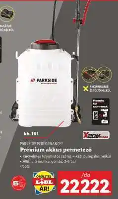 Lidl PARKSIDE PERFORMANCE Prémium akkus permetező ajánlat