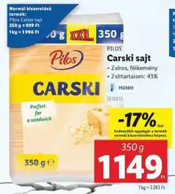 Lidl PILOS Carski sajt ajánlat